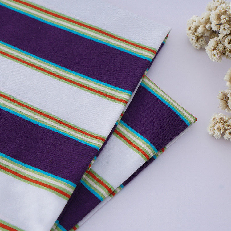 Durble And Breathable Skin-Friendly And Healthy Striped Cotton Fabric For T-Shirt