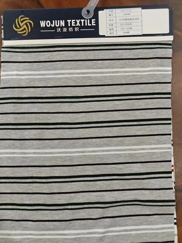 Breathable And Sweat-Absorbent Yarn Dyed Cloth Striped Knit Fabric For Polo Shirt