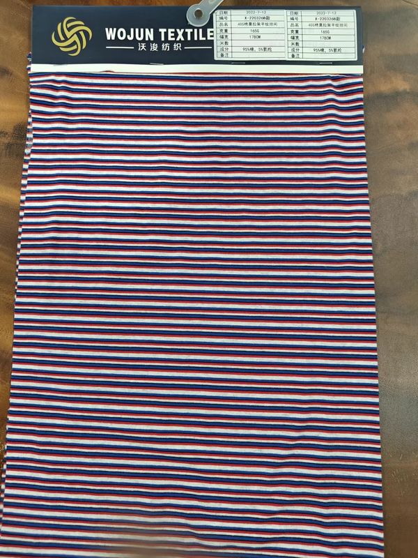 Yarn Dye And Smooth Soft Healthy Texture Striped Knit Fabric For T-Shirt