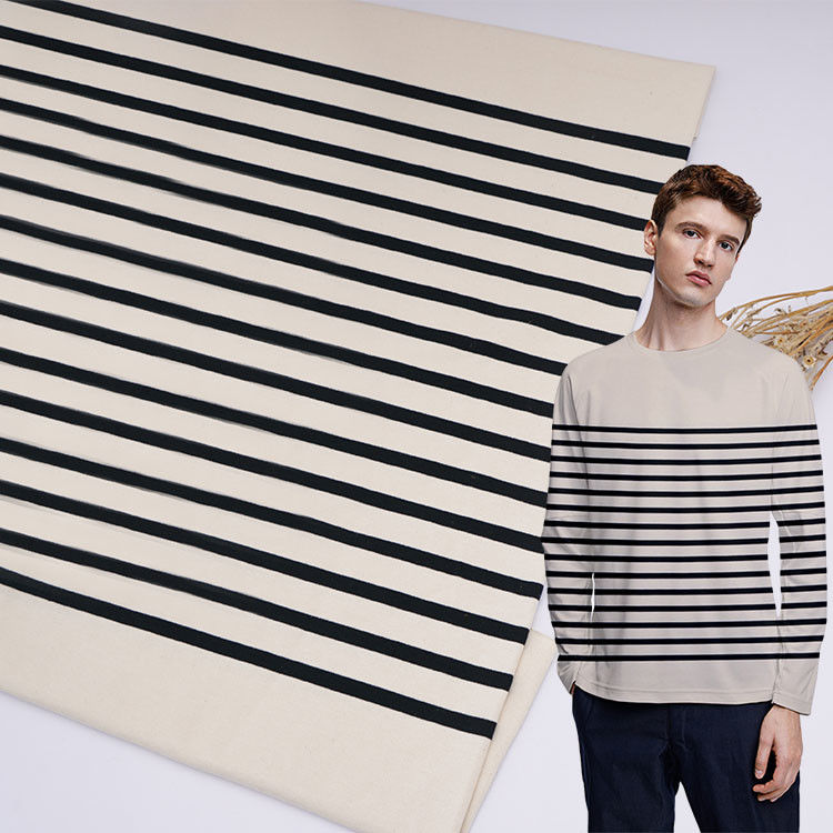 Breathable And Skin-Friendly Comfortable And Healthy Striped Knit Fabric For Tracksuit