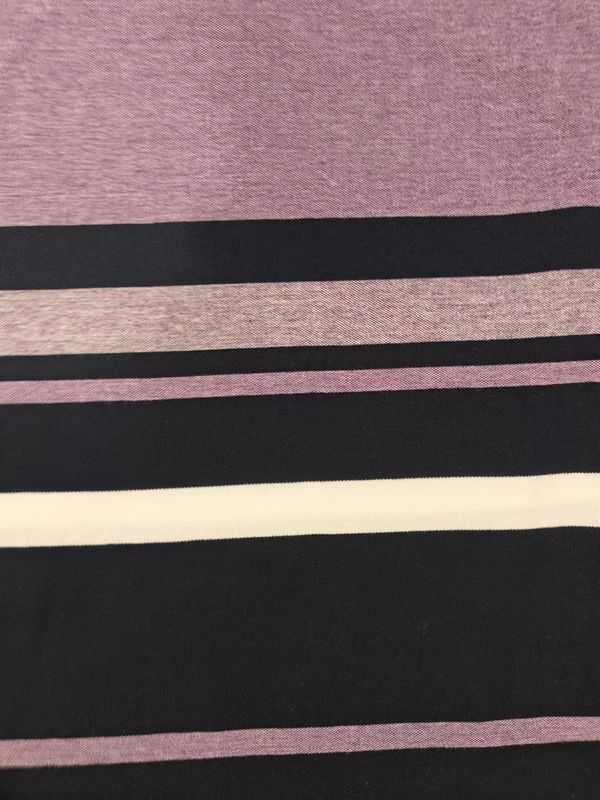 Comfortable And Breathable Natural Texture Flexible Striped Material Fabric For Polo Shirt