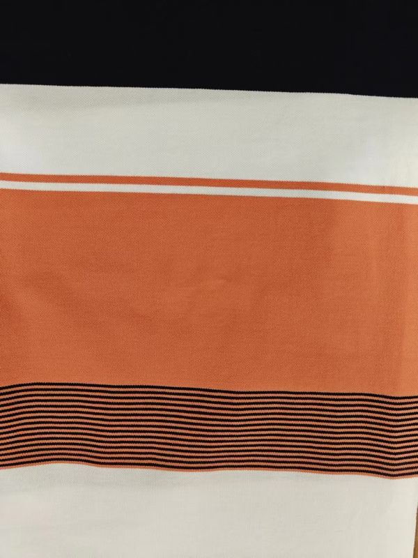 Skin-Friendly  Healthy  And Sweat-Absorbent Striped Knit Fabric For Polo Shirt
