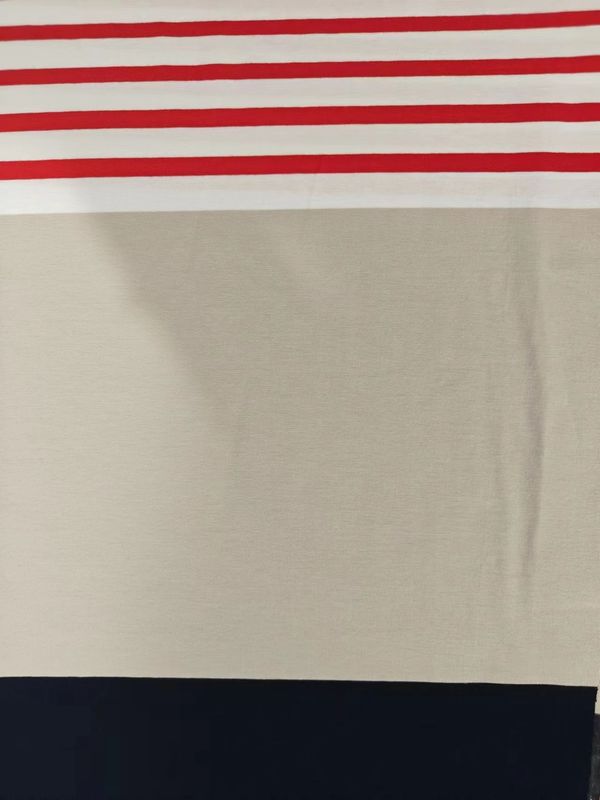 Soft And Moisture-Absorbent And Skin-Friendly Striped Knit Fabric For T-Shirt
