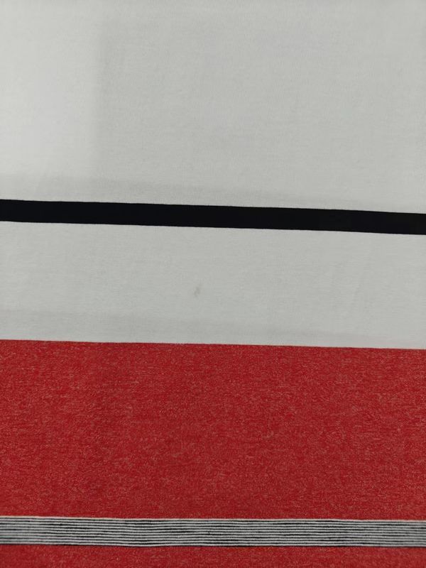 Breathable And Sweat-Absorbent Cotton Plain Jersey Striped Knit Fabric For Clothing