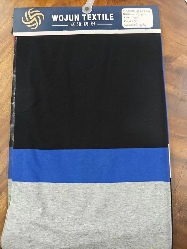 Breathable And Sweat-Absorbent Cotton Plain Jersey Striped Knit Fabric For Clothing