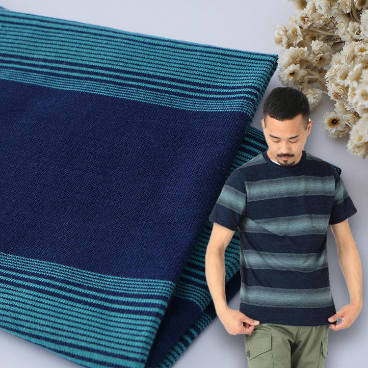 Comfortable And Skin-Friendly Texture Flexible Striped Material Fabric For Polo Shirt