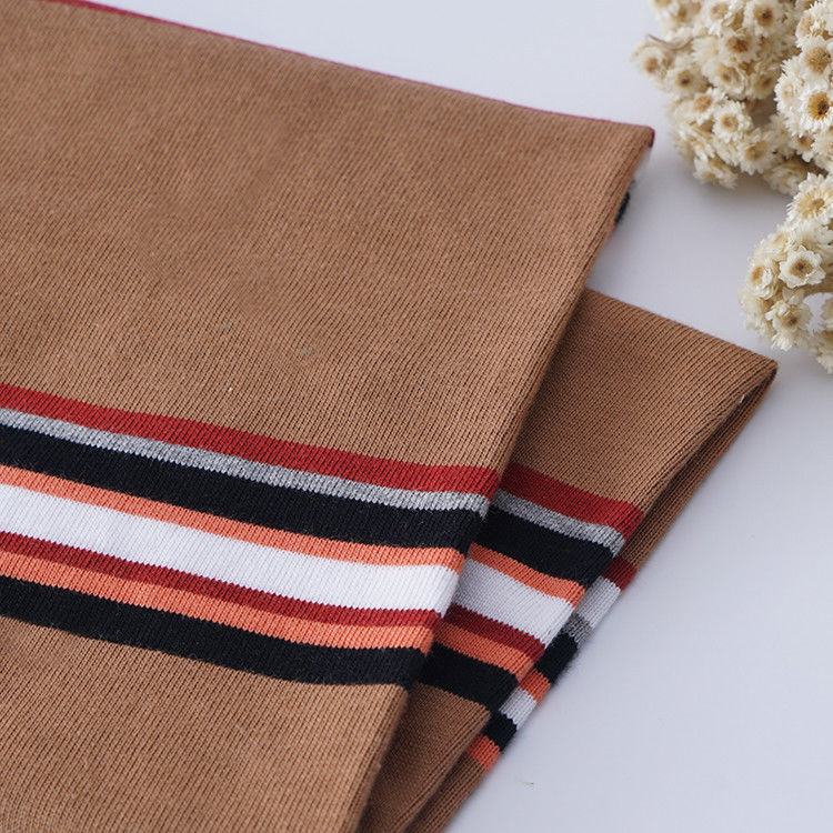Skin-Friendly And Breathable Moisture-Absorbing Striped Knit Fabric For Casual Wear