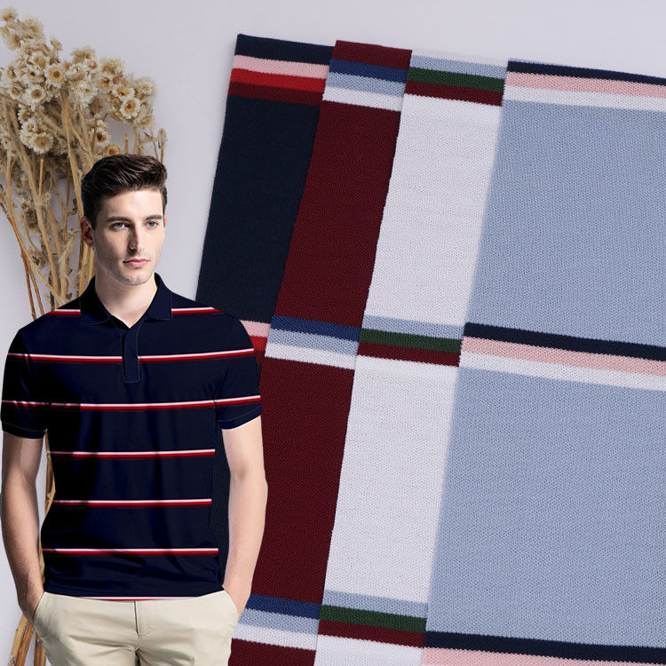 Comfortable and Breathable Striped Knit Fabric for T-Shirt Skin-Friendly and Durable