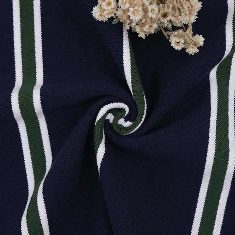 Breathable Moisture-Absorbent And Durable Striped Knit Fabric For Clothing With Unique Texture