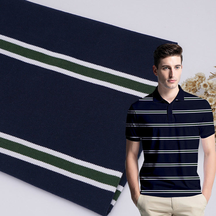 Breathable Moisture-Absorbent And Durable Striped Knit Fabric For Clothing With Unique Texture