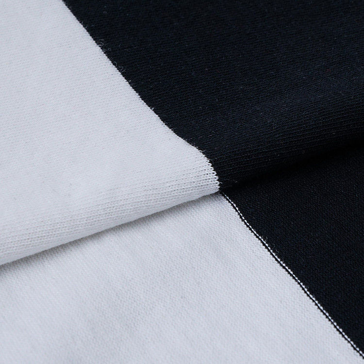 Comfortable And Moisture-Absorbent And Smooth Striped Knit Fabric For Casual Wear