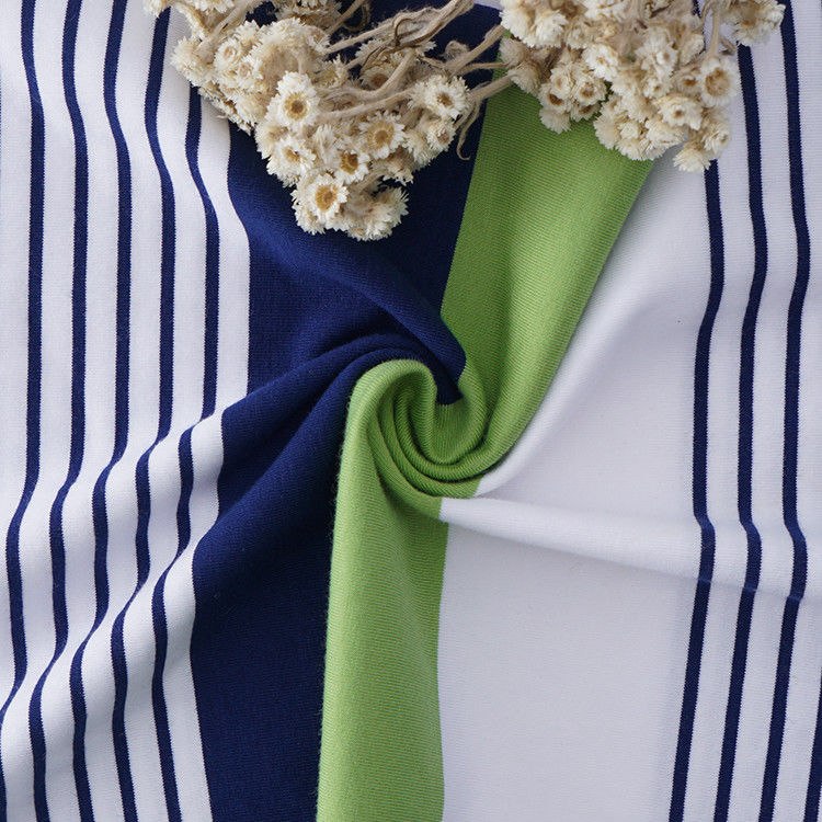 Soft And Comfortable Easy To Care Hygroscopic Striped Knit Fabric For Casual Wear