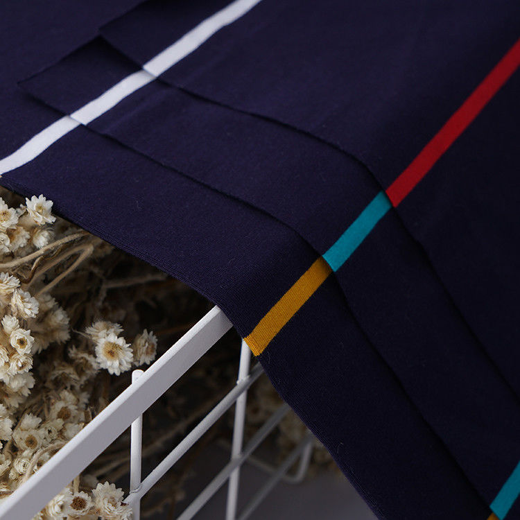 Soft And Breathable And Moisture-Absorbent Hygroscopic Striped Knit Fabric For Polo Shirt