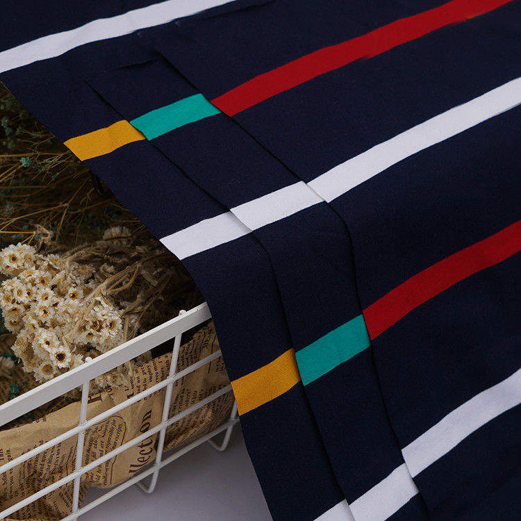 High Color Fastness And Moisture-Absorbent Striped Knit Fabric For Polo Shirt