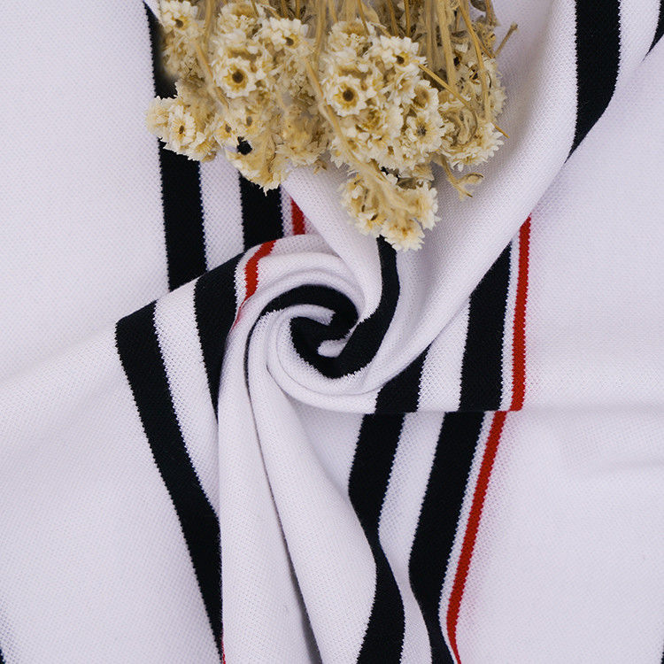 Soft And Moisture-Absorbent And Smooth Striped Knit Fabric For Casual Wear