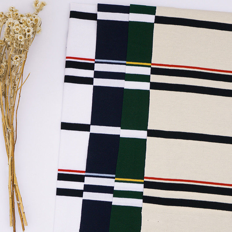 Soft And Moisture-Absorbent And Smooth Striped Knit Fabric For Casual Wear