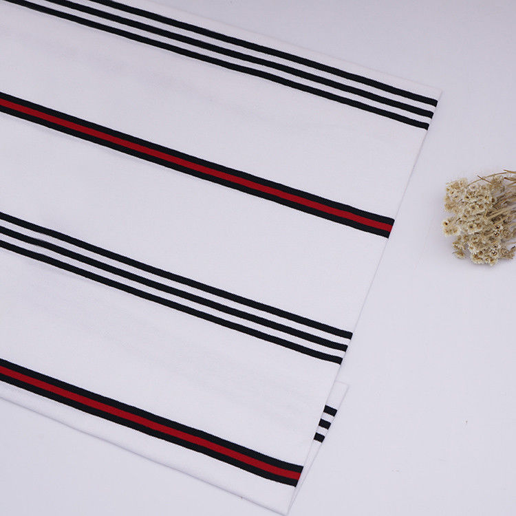 Breathable And Wear-Resistant And High Quality Striped Knit Fabric For Polo Shirt