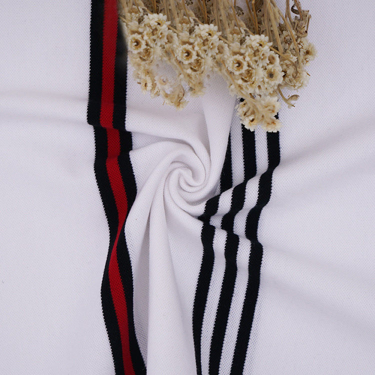 Breathable And Wear-Resistant And High Quality Striped Knit Fabric For Polo Shirt