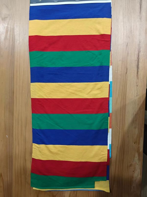 Natural Easy To Care For Flexible And Fashionable Striped Knit Fabric For French Terry