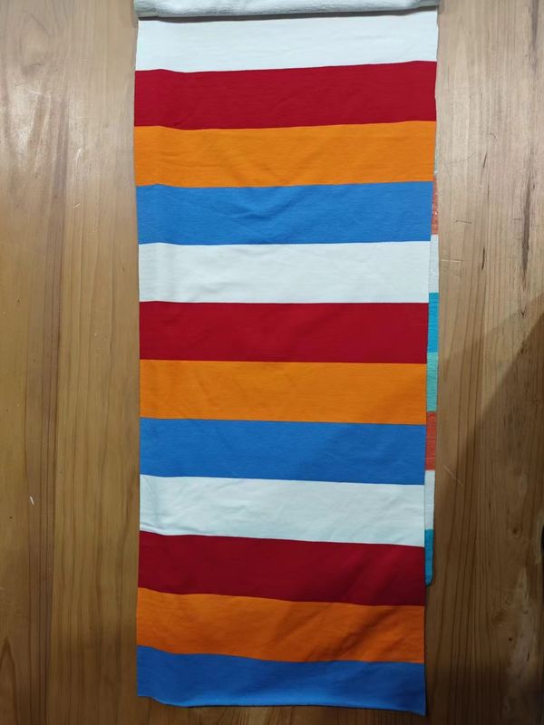 Natural Easy To Care For Flexible And Fashionable Striped Knit Fabric For French Terry