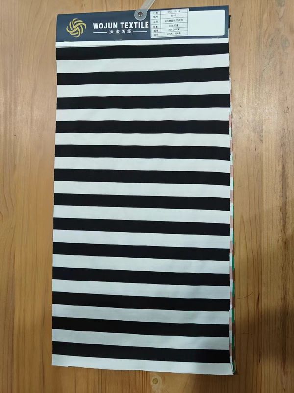 Environmentally Friendly And Natural Skin-Friendly Breathable Striped Knit Fabric For Casual Wear
