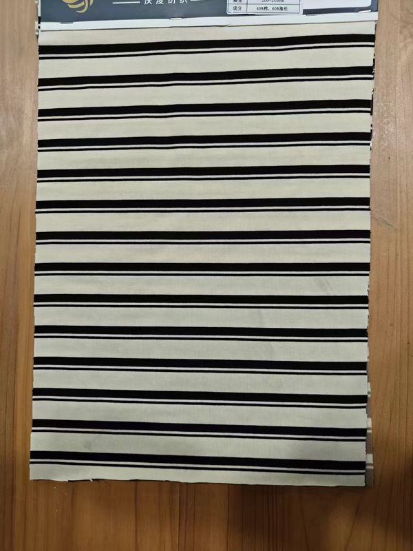 Flat And Smooth And Skin-Friendly Healthy Striped Knit Fabric For T-Shirt
