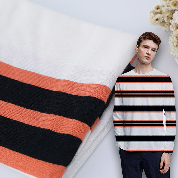 Comfortable Fit And Strong Durable Healthy Striped Material Fabric For Casual Wear
