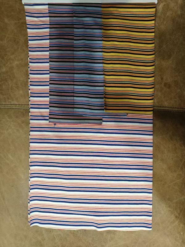 Breathable And Moisture Wicking And Comfortable Striped Material Fabric For T-Shirt