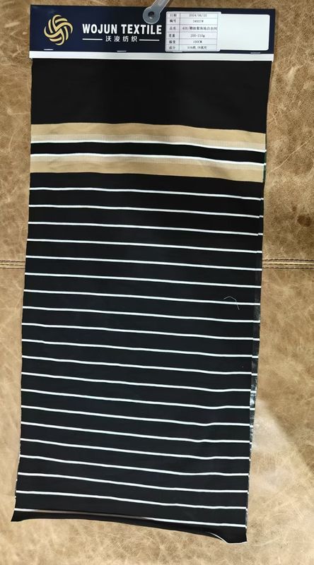 Wear-Resistant And Durable And Comfortable Striped Material Fabric For Polo Shirt