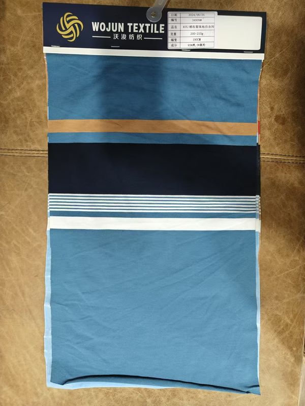 Wear-Resistant And Durable And Comfortable Stylish Striped Material Fabric For Polo Shirt