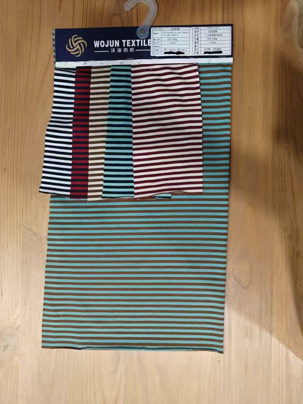 Environmentally Friendly And Good Elasticity Comfortable Striped Material Fabric For Home Clothes