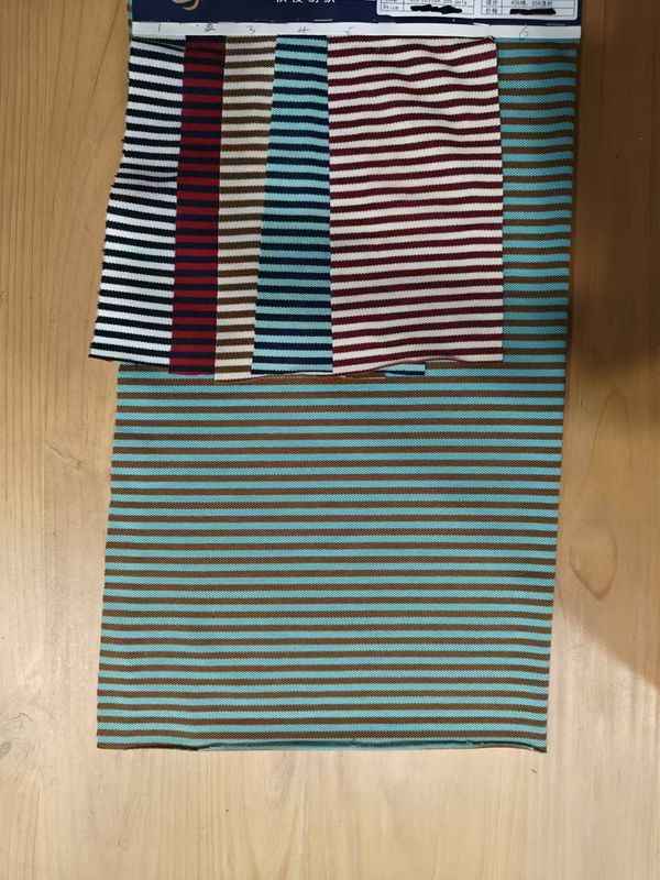 Environmentally Friendly And Good Elasticity Comfortable Striped Material Fabric For Home Clothes