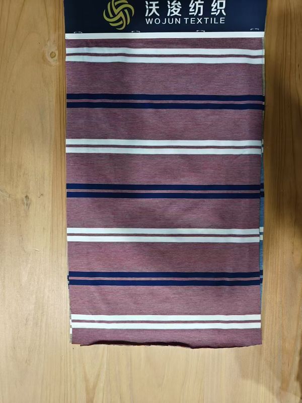 Breathable And Comfortable And Skin-Friendly Striped Material Fabric For T-Shirt