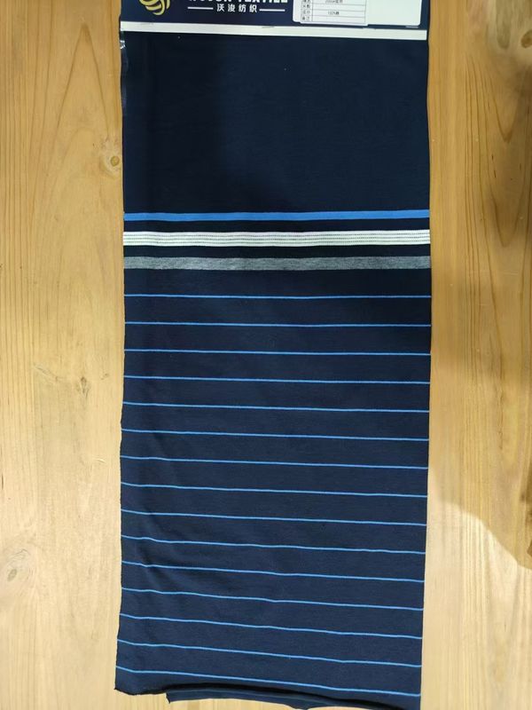 Breathable And Moisture-Absorbent And Stylish Striped Material Fabric For T-Shirt
