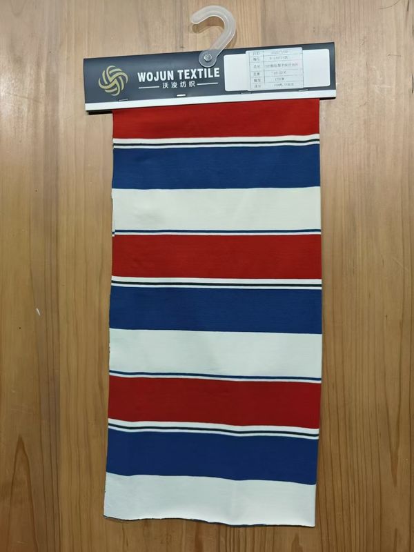 Not Easy To Deform And Elastic And Comfortable Striped Material Fabric For Casual Wear