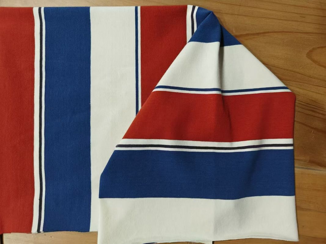 Not Easy To Deform And Elastic And Comfortable Striped Material Fabric For Casual Wear
