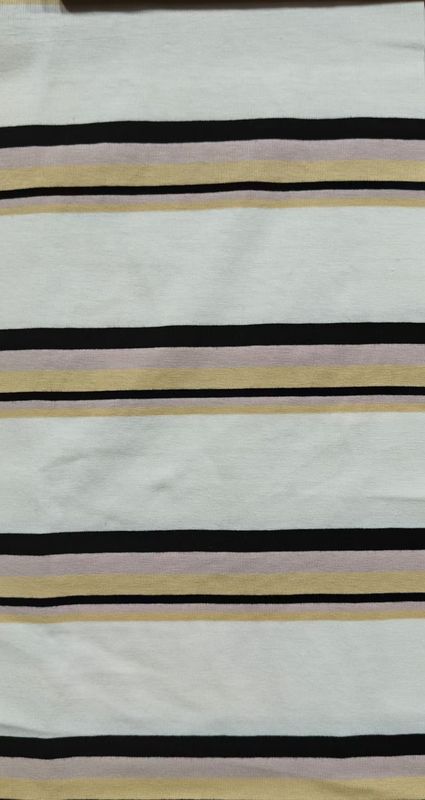 Comfortable And Elastic Durble Skin-Friendly Striped Material Fabric For Casual Wear