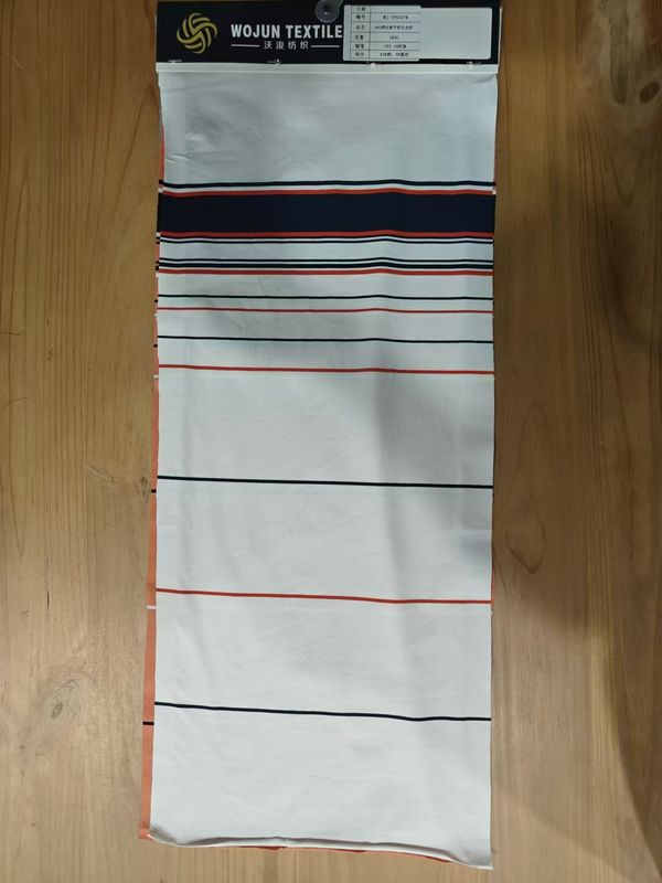 Soft And Comfortable ，Durable And Smooth Stylish Striped Material Fabric For T-Shirt