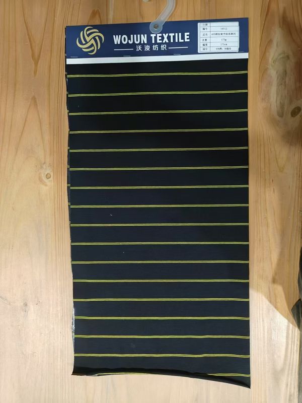 Tightly Woven Wear-Resistant And Wrinkle Resistant Striped Material Fabric For Polo Shirt