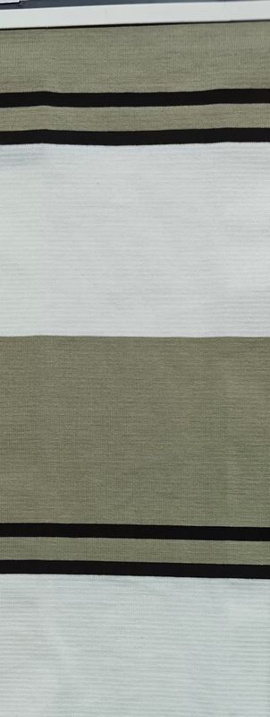 Not Easy To Deform And Breathable And Elastic Striped Knit Fabric For T-Shirt