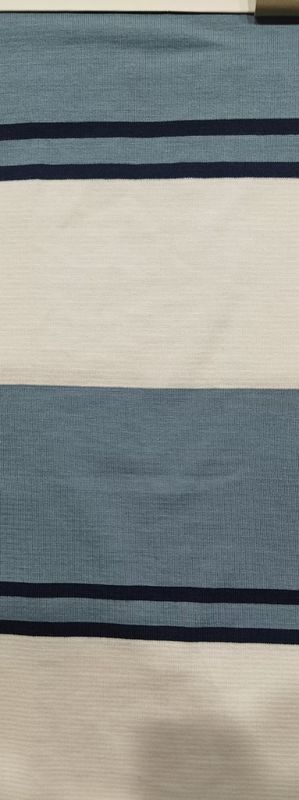Not Easy To Deform And Breathable And Elastic Striped Knit Fabric For T-Shirt