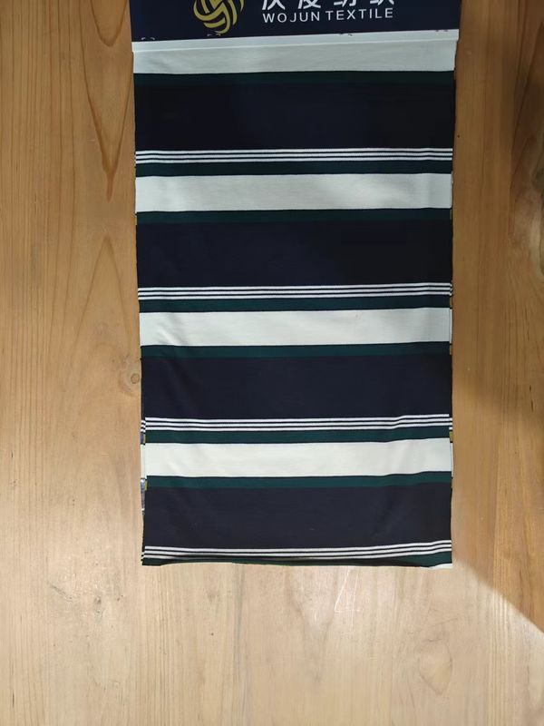 Durable And Comfortable And Skin-Friendly Striped Knit Fabric For Polo Shirt