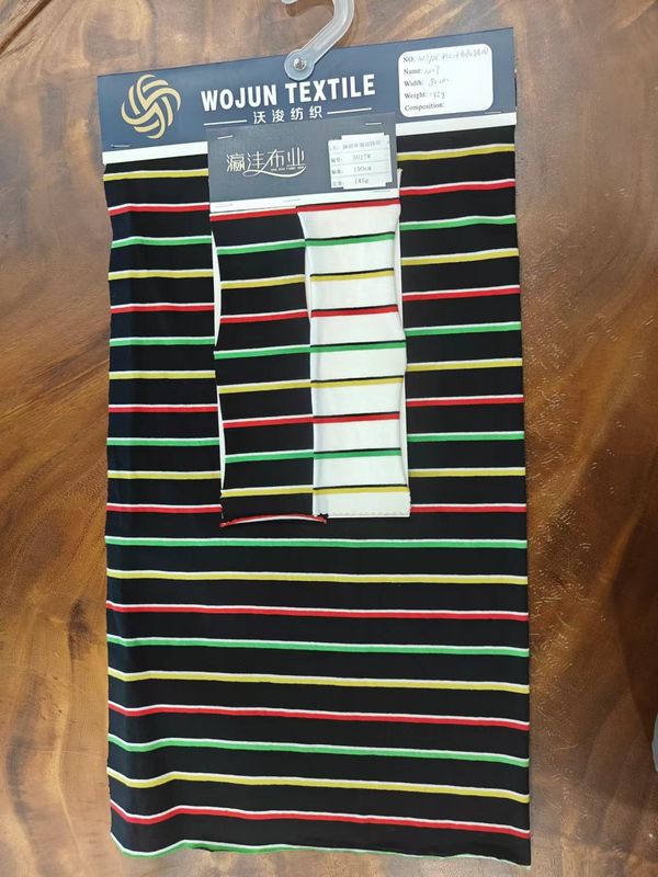 Sweat Absorbing Comfortable And Smooth Striped Knit Fabric For Polo Shirt