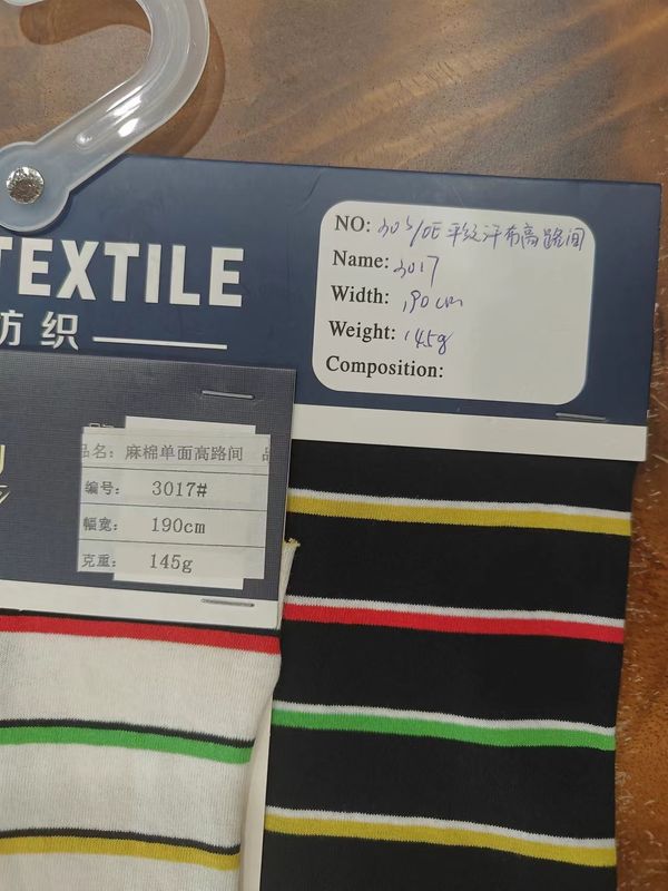 Sweat Absorbing Comfortable And Smooth Striped Knit Fabric For Polo Shirt