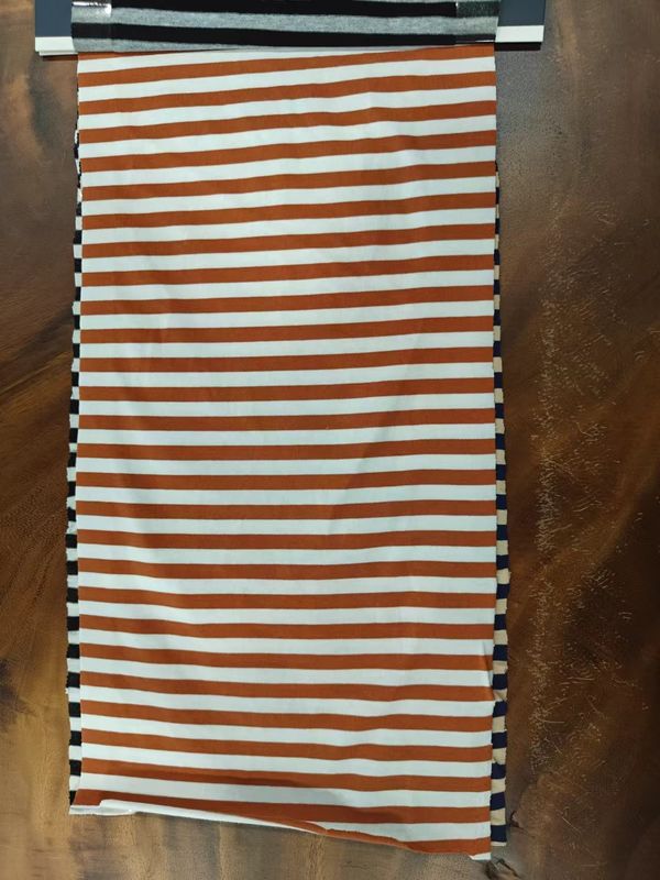Sweat Absorbing And Smooth Pure Cotton Striped Knit Fabric For Polo Shirt