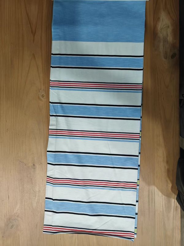 Breathable Comfortable Fashionabe And Soft Durble Striped Knit Fabric For T-Shirt