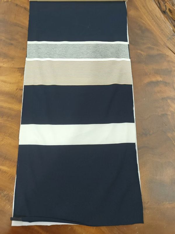 Pure Cotton Elastic Eco-Friendly Skin-Friendly Striped Material Fabric For Casual Wear
