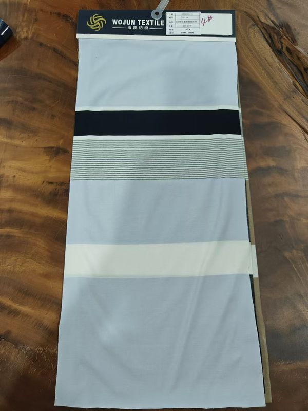 Pure Cotton Elastic Eco-Friendly Skin-Friendly Striped Material Fabric For Casual Wear