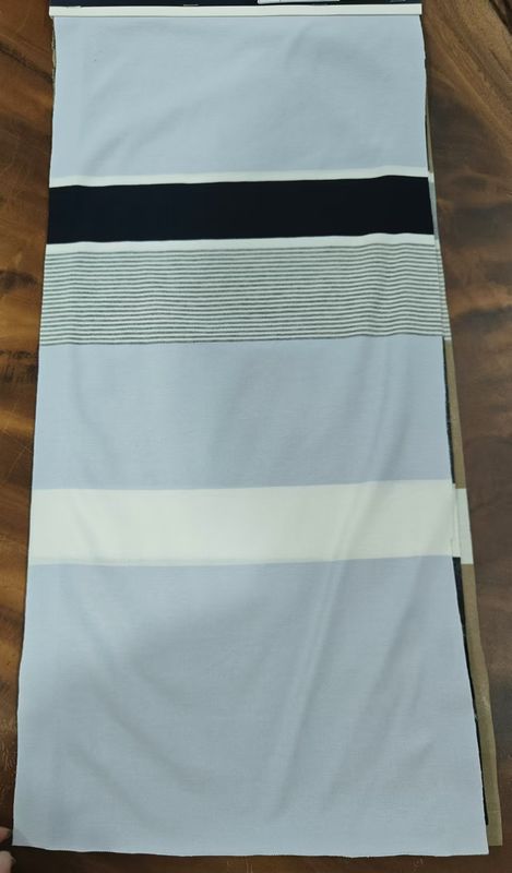 Pure Cotton Elastic Eco-Friendly Skin-Friendly Striped Material Fabric For Casual Wear
