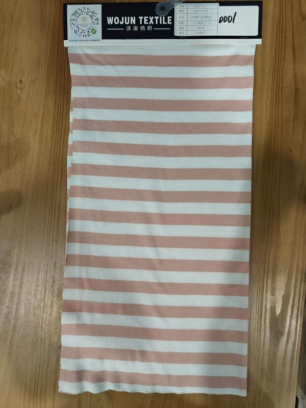 Easy To Care For And Fashionable Durable Striped Knit Fabric For T-Shirt